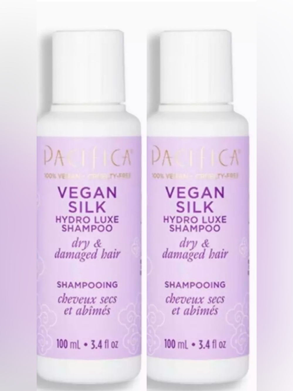 Lot of 2 Pacifica VEGAN SILK Hydro Luxe SHAMPOO 3.4oz